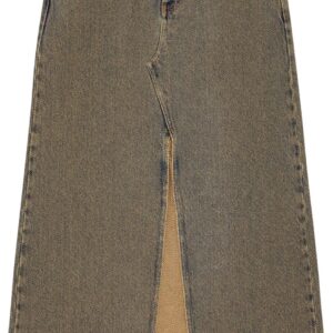 Overdyed Heavy Denim Maxi Skirt