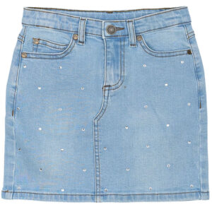 The New Nederdel - TnOda - Lyseblå denim m. Rhinsten
