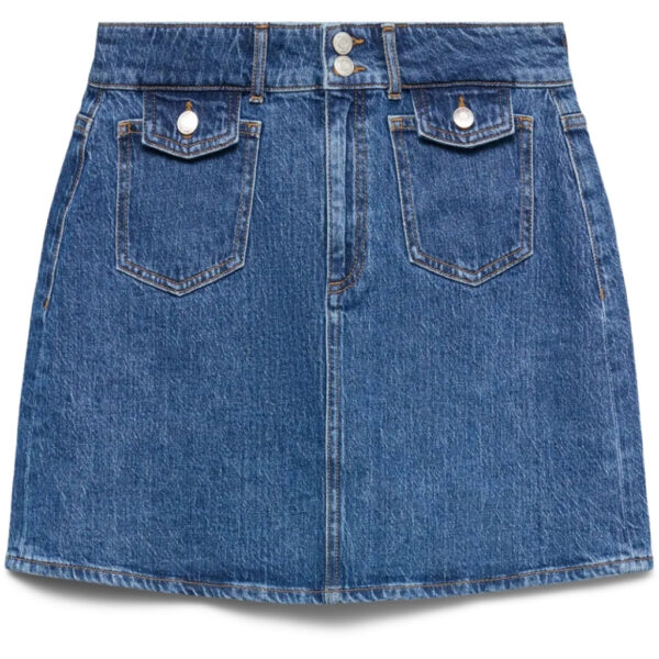 VERO MODA DAME NEDERDEL VMTESSA - Medium blue denim