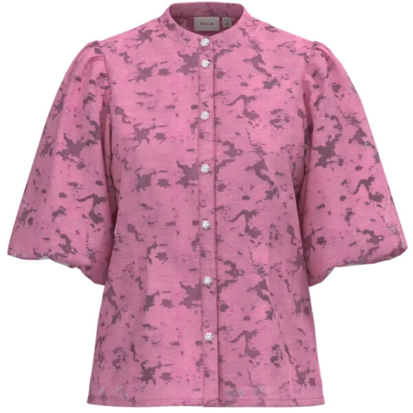 VILA DAME TOP VIAGGA - Sangria Sunset JACQUARD