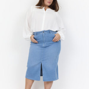 Curvy Wasummer 10 Nederdel Lys Denim