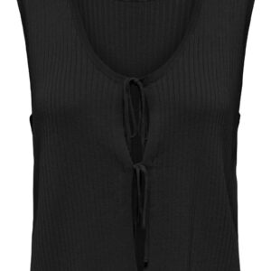 JDY - Top - Alexandra S/L Reversible Tie Top - Black