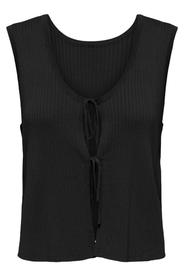 JDY - Top - Alexandra S/L Reversible Tie Top - Black