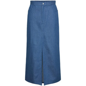 PIECES dame nederdel PCASTA - Medium blue denim