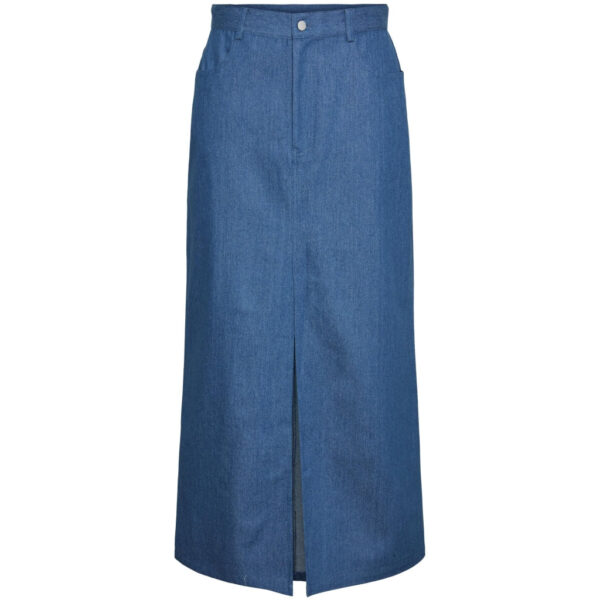 PIECES dame nederdel PCASTA - Medium blue denim