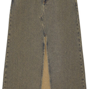 Overdyed Heavy Denim Maxi Skirt