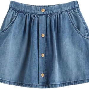 Skirt Denim With Buttons Front